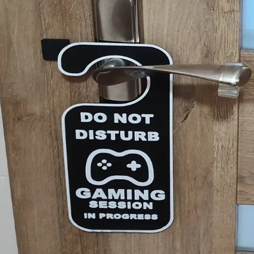 DND gaming session in progress door hanging sign