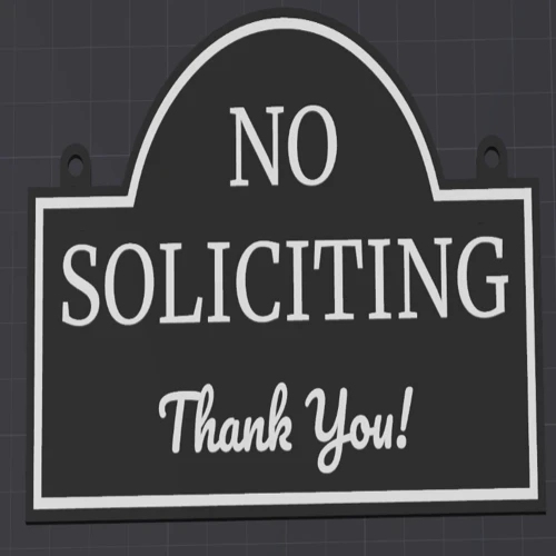 No Soliciting Sign