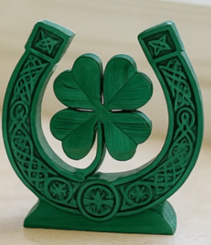Celtic Lucky Horseshoe with Clover