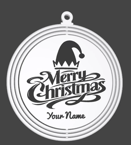 Custom 3D Printed Christmas Ornament