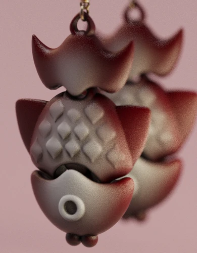 Jumbo Goldfish Dangling Earrings