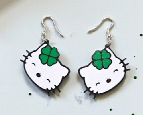 Hello Kitty luck earrings
