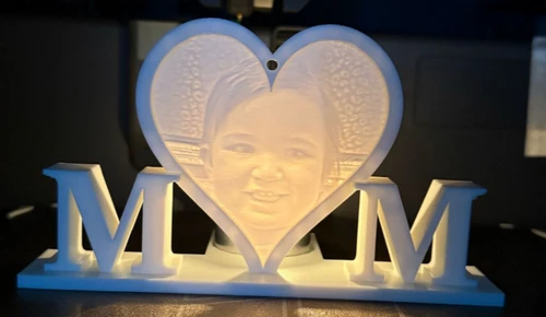 Eternal Light: Customizable Mother's Day Lithophane Light-Up Ornament