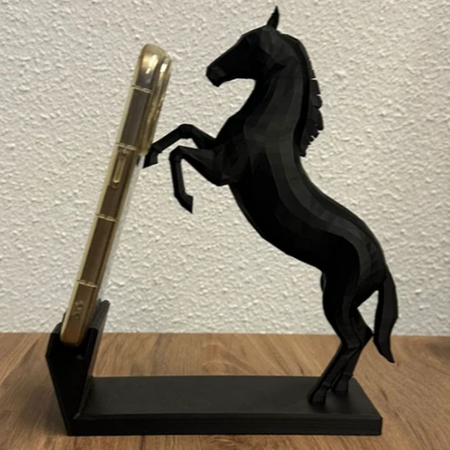 Majestic Desktop Support: 3D Printed Rearing Horse Phone Stand
