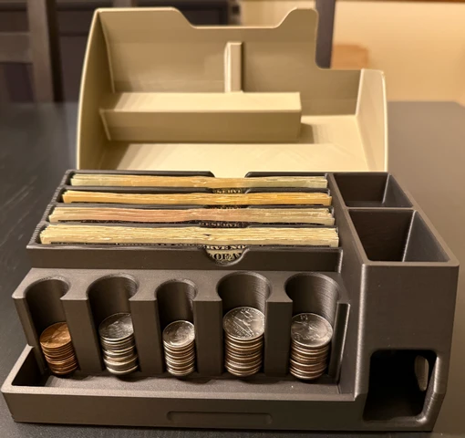 Velocity Cash & Change Organizer – Compact 3D-Printed US Currency Box