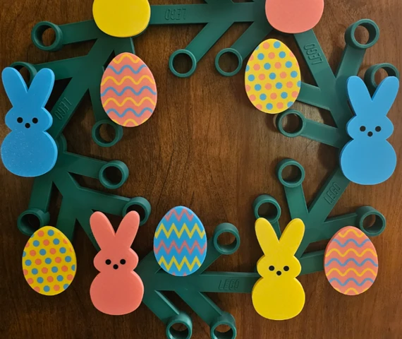 Brick-Compatible Easter Egg Charms – Snap-On Festive Wreath Decor