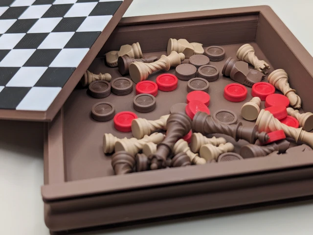 Nomad Series: 3D Printed Travel Chess & Checkers Set