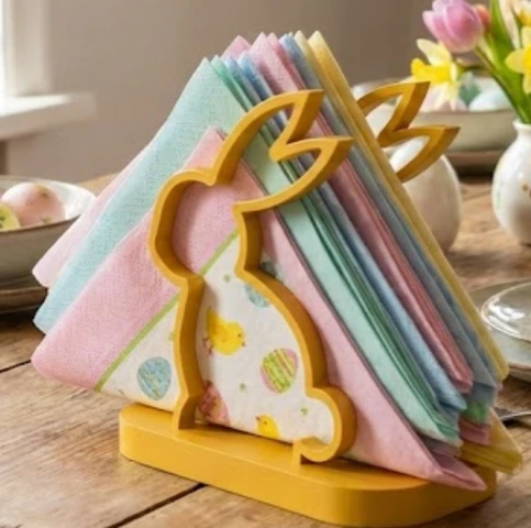 Cottontail Chic: 3D Printed Easter Bunny Napkin Holder