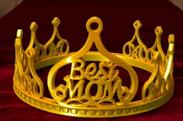 Queen of the Home: 3D Printed "Best Mom" Crown
