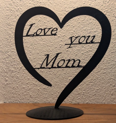 Eternal Bloom: 3D Printed "I Love You Mom" Infinite Heart