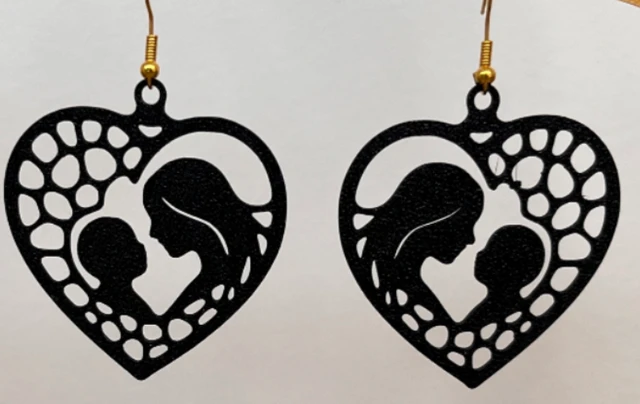 Infinite Love: 3D Printed Filigree Heart Earrings