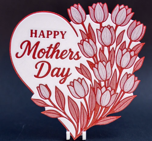 Spring Devotion: 3D Sculpted Mother’s Day Heart & Tulips