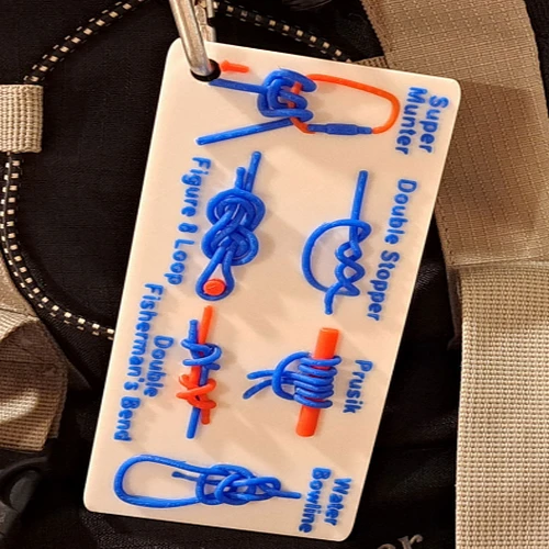 The Trailside : Backpack Rescue Knots Reference Card